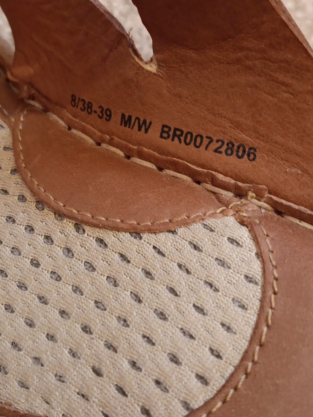 Born Women's Tan Leather Slide Sandals with Buckle - Picture 5 of 8